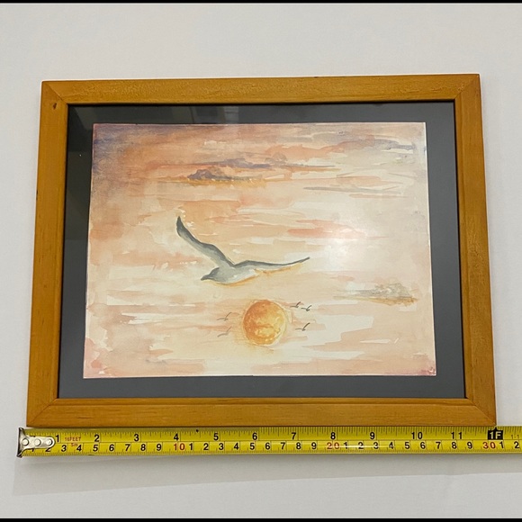 Original watercolor drawing on Canson , the sunset - Picture 4 of 5